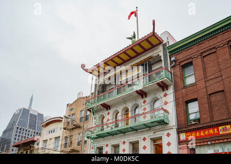 San Fransisco, APR 17: Die historischen Chinatown am 17.April 2017 in San Francisco, Kalifornien Stockfoto