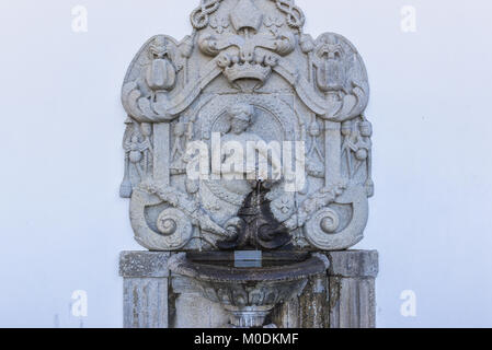 Eine der fünf Sinne Brunnen treppen Bom Jesus do Monte (guter Jesus auf den Berg) Heiligtum in Tenoes, außerhalb der Stadt Braga, Portugal Stockfoto