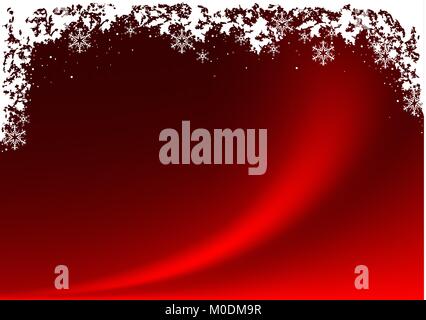 Weihnachten Hintergrund grenzt mit weißen Schneeflocken Stock Vektor