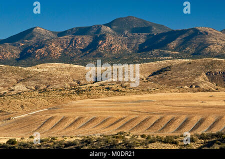 Aufgearbeitete Lagerbestände von industriellen Abfällen auf Freeport-McMoRan Copper & Gold Inc. Tyrone Mine in der Nähe von Silver City, New Mexico, USA Stockfoto