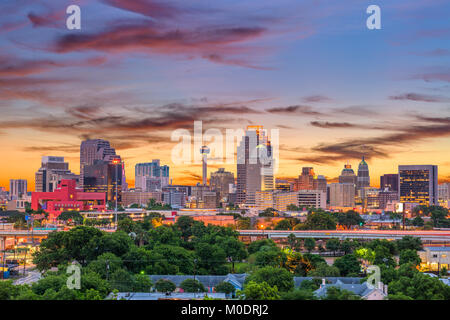 Die Skyline von San Antonio, Texas, USA Innenstadt. Stockfoto