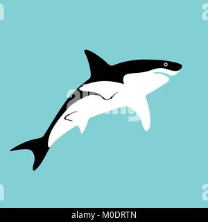 Hai Vector Illustration Flat Style Profil Seite Stock Vektor