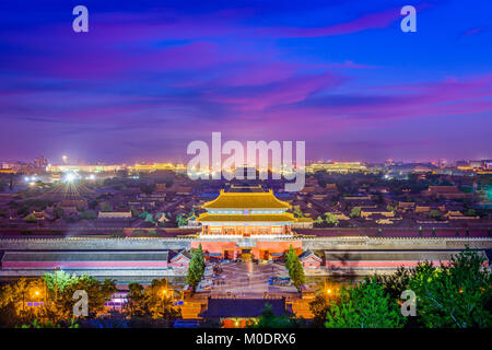 Peking, China Stadt Außenwand und Tor verboten. Stockfoto