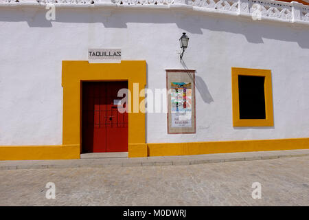 Die stierkampfarena von Sevilla. Plaza de Toros de la Maestranza. Spanien. Stockfoto