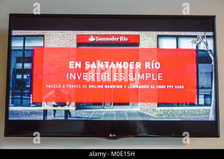 Banco Santander eine lateinamerikanische Bank Tower in der ...