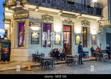 Buenos Aires Argentinien, historisches Zentrum, San Telmo Plaza Dorrego, Nachtleben abends nach Einbruch der Dunkelheit, Todo Mundo Club, Restaurant Restaurants Essen Essen e Stockfoto