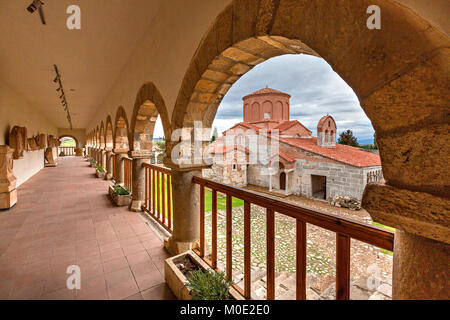 Byzantinische Kirche der Hl. Maria in Apollonia, Albanien. Stockfoto