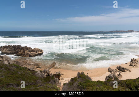 Brenton on Sea Western Cape Südafrika. Dezember 2017. Die ruhigen Strand und Indischen Ozean in diesem Resort, in der Nähe von Knysna. Stockfoto