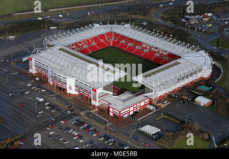 Luftaufnahme von Stoke City Bet365 Stadion, Staffordshire, Großbritannien Stockfoto