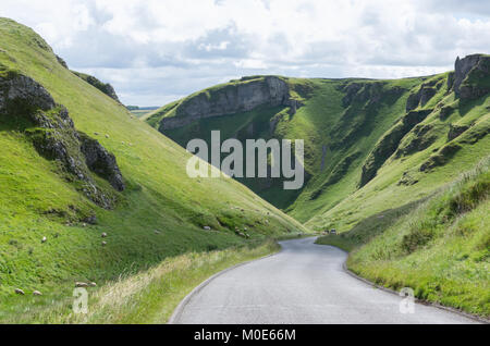 Winnats Pass, High Peak, Derbyshire, England Stockfoto