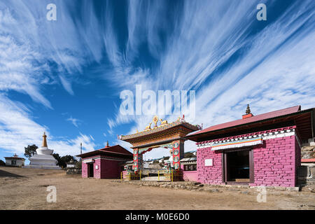 Tengboche Kloster auf dem Everest Base Camp und drei Pässe trek, Nepal Stockfoto