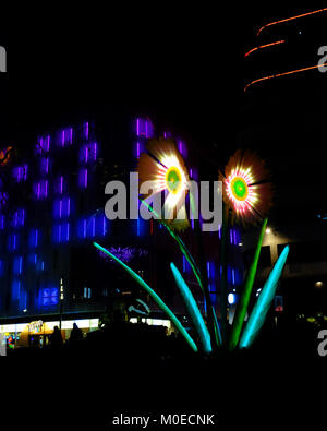 London, Großbritannien. 20 Jan, 2018. Nachtleben Installation bei Lumiere London 2018 Credit: Judi Saunders/Alamy leben Nachrichten Stockfoto