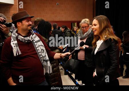 Park City, UT, USA. 21 Jan, 2018. Hilary Swank in der Ankunftshalle für das, WAS SIE HATTE Premiere auf dem Sundance Film Festival 2018, Eccles Theater, Park City, UT 21. Januar 2018. Credit: JA/Everett Collection/Alamy leben Nachrichten Stockfoto