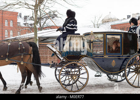 Stockholm, Schweden, 17. Januar, 2018. Vom 17. bis 19. Januar, der isländische Präsident Guðni Thorlacius Jóhannesson, Besuch von Schweden. Stockfoto