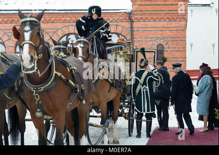 Stockholm, Schweden, 17. Januar, 2018. Vom 17. bis 19. Januar, der isländische Präsident Guðni Thorlacius Jóhannesson, Besuch von Schweden. Stockfoto