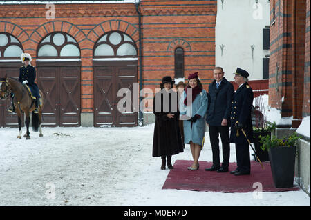 Stockholm, Schweden, 17. Januar, 2018. Vom 17. bis 19. Januar, der isländische Präsident Guðni Thorlacius Jóhannesson, Besuch von Schweden. Stockfoto