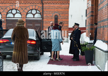 Stockholm, Schweden, 17. Januar, 2018. Vom 17. bis 19. Januar, der isländische Präsident Guðni Thorlacius Jóhannesson, Besuch von Schweden. Stockfoto