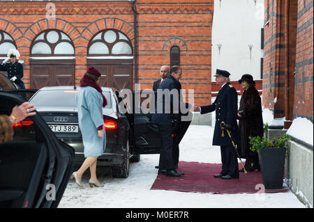 Stockholm, Schweden, 17. Januar, 2018. Vom 17. bis 19. Januar, der isländische Präsident Guðni Thorlacius Jóhannesson, Besuch von Schweden. Stockfoto