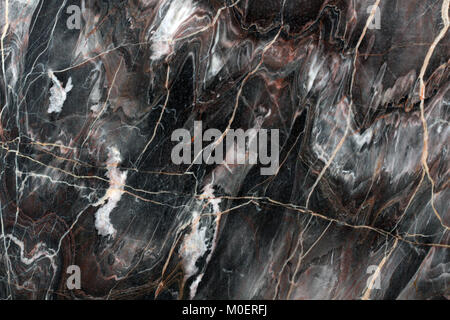 Mulicolored Dark Natural Marmor. Hintergrund von Naturstein. Stockfoto