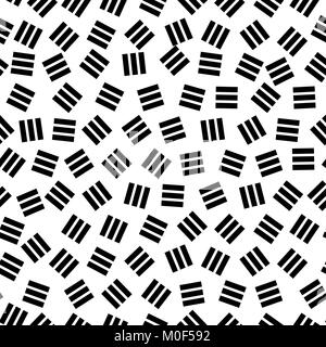 Geometrische abstrakte Musterdesign. Lineare Motiv Hintergrund. Monochrome Dekoration design Stockfoto