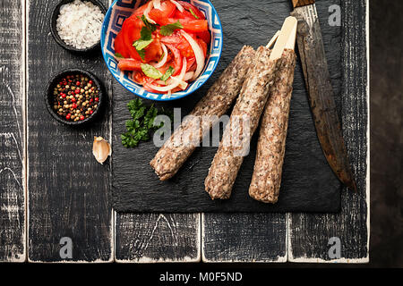 Hackfleisch kebab Stockfoto
