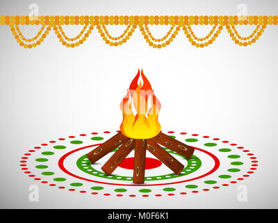 Abbildung: Hindu festival Lohri Hintergrund Stockfoto