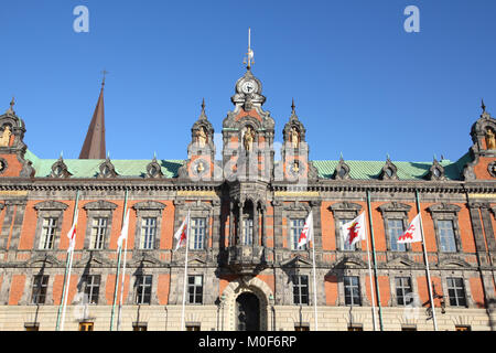 Malmö, Schweden - das Rathaus. Stadt in Scania County (Skane in Schwedisch) und Oresund Region. Stockfoto