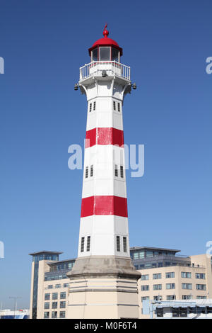 Malmö, Schweden - der Leuchtturm. Stadt in Scania County (Skane in Schwedisch) und Oresund Region. Stockfoto