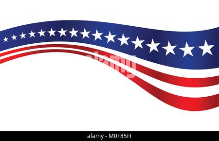 US Flag Streifen Vektorgrafik Hintergrund Design Stock Vektor