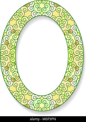 Bunte Ovaler Rahmen mit Schatten und leerer Platz für Ihren Text. Vector Illustration für Ihr Design. Stock Vektor