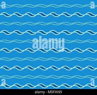 Zusammenfassung nahtlose Wellenmuster. Stock Vektor