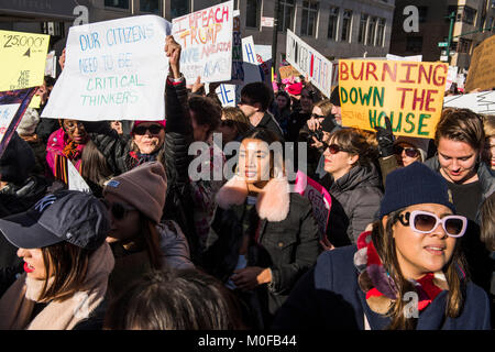 New York City, NY, USA - Januar 20, 2018: Frauen März 2018 Stockfoto