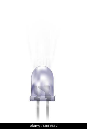 Led Weiß auf Weiß isoliert. Vector Illustration. Stock Vektor
