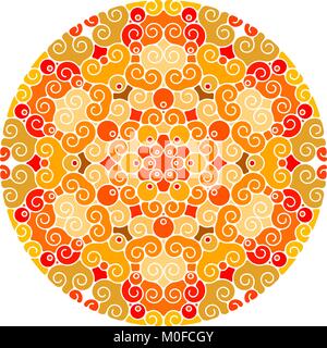 Abstract vector bunte runde Spitze design Mandala, dekoratives Element Stock Vektor