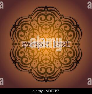 Abstract vector runde Spitze Design - Mandala, dekoratives Element mit copy-Platz im indischen Stil. Stock Vektor