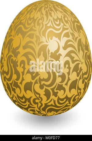 Ostern goldene Ei, Frohe Ostern Stock Vektor
