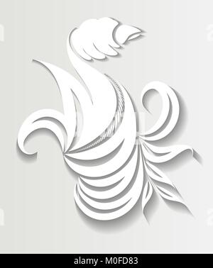 Paper flower im Papierformat Stock Vektor