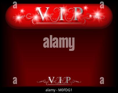 VIP-Schild mit Diamond Shine. Vector Illustration. Stock Vektor