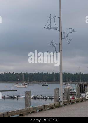 Saint Andrews New Brunswick Kanada Pier in der Dämmerung Stockfoto