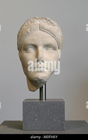 Marmor zersplitterten Kopf Büste von Matidia, Nichte des Kaisers Trajan, Römische, 122-138, Hadrian, das Metropolitan Museum der Kunst (Met), obere M Stockfoto