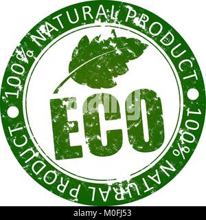 Eco Gummi stanp. Stock Vektor