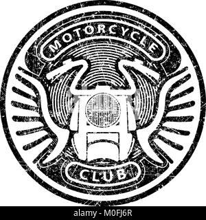 Motorcycle Club grunge Style ruber Stempel Design für Emblem oder Logo Stock Vektor