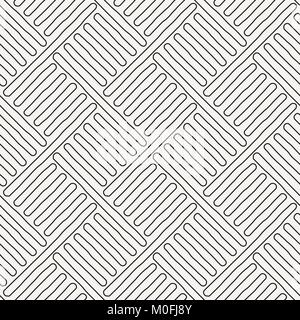Diagonale nahtlose doodle Muster. Abstract vector Dekorative geflochtene Hintergrund Stock Vektor