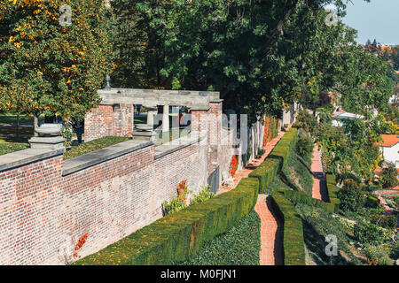 Furstenberg Garten der Prager Burg ist die größte von Palace Terrace Gardens unter der Prager Burg Stockfoto