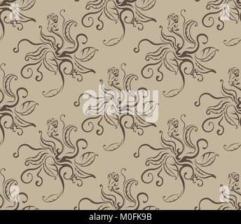 Nahtlose Muster mit Blumen Stock Vektor