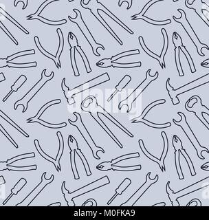 Nahtlose Muster mit Tools Stock Vektor