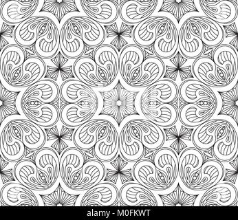 Nahtlose abstrakte Tribal Muster. Hand gezeichnet der ethnischen Struktur. Vector Illustration. Stock Vektor