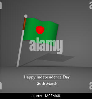 Abbildung: Elemente von Bangladesch Independence Day Hintergrund Stockfoto