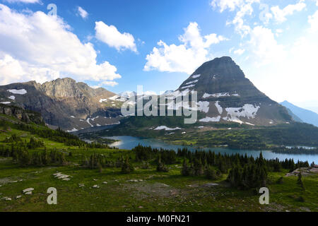 Glacier National Park versteckten See und Bearhat Montana Berg in den Rocky Mountains am Logan Pass Stockfoto