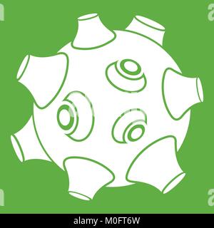 Mond mit Kratern Symbol grün Stock Vektor